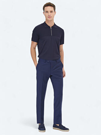 Saks Düz Dokuma Fitted Fit Klasik Yün Karışımlı Pantolon