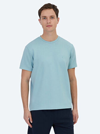 Mint Düz Bisiklet Yaka T-Shirt