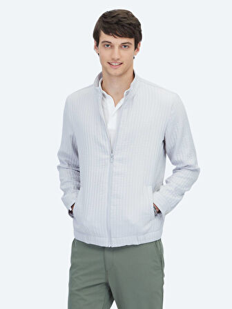 Gri Regular Fit Casual Dokuma Mont