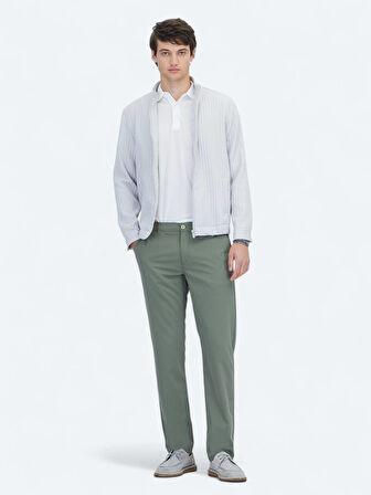 Gri Regular Fit Casual Dokuma Mont