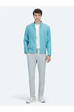 Nil Yeşili Regular Fit Casual Dokuma Mont