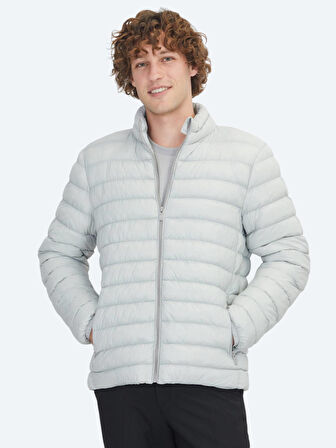 Taş Regular Fit Dik Yaka Casual Dokuma Mont