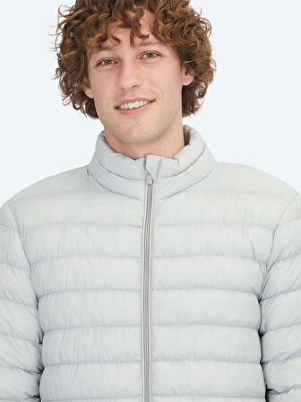 Taş Regular Fit Dik Yaka Casual Dokuma Mont