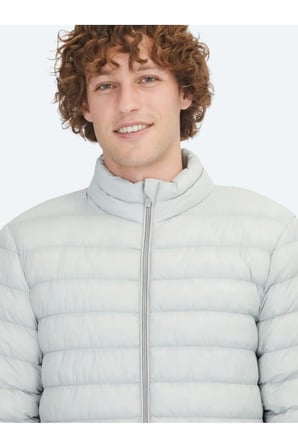 Taş Regular Fit Dik Yaka Casual Dokuma Mont