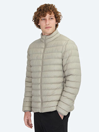 Vizon Regular Fit Dik Yaka Casual Dokuma Mont