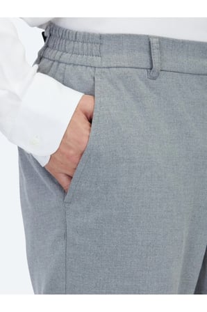 Gri Dokuma Jogging Fit Casual Pantolon