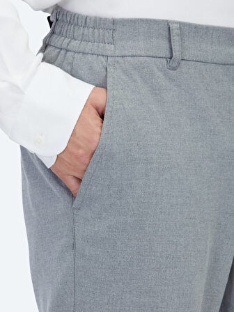 Gri Dokuma Jogging Fit Casual Pantolon