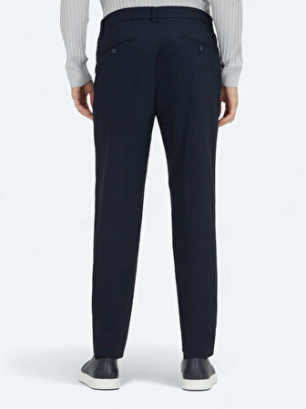 Lacivert Dokuma Jogging Fit Casual Pantolon