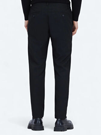 Siyah Dokuma Jogging Fit Casual Pantolon