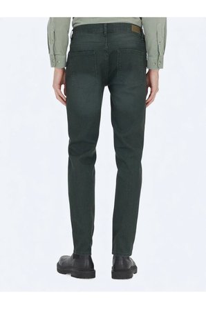 Haki Slim Fit Denim Pamuk Karışımlı Pantolon