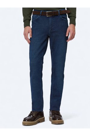 Lacivert Slim Fit Denim Pamuk Karışımlı Pantolon