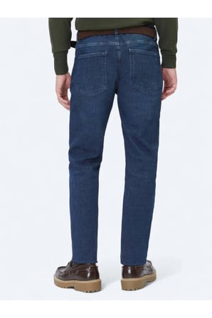 Lacivert Slim Fit Denim Pamuk Karışımlı Pantolon