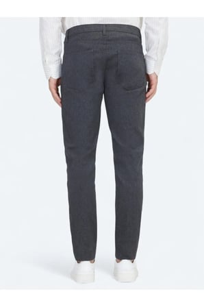 Antrasit Dokuma Regular Fit Casual Pamuk Karışımlı Pantolon