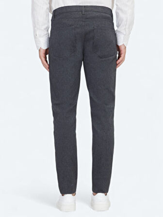 Antrasit Dokuma Regular Fit Casual Pamuk Karışımlı Pantolon