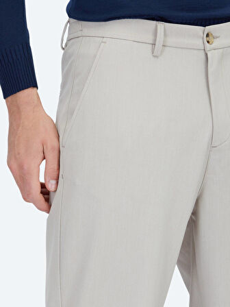 Bej Dokuma Jogging Fit Çevre Dostu Casual Pantolon