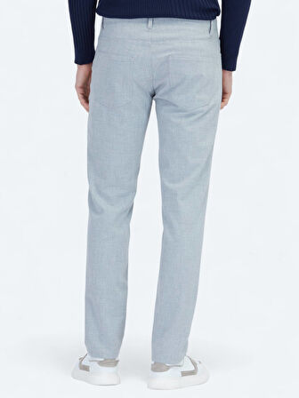 Gri Dokuma Slim Fit Casual Pantolon
