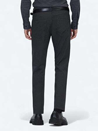 Antrasit Dokuma Slim Fit Casual Pantolon