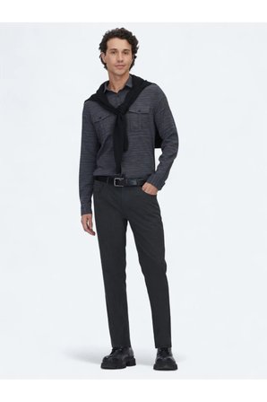 Antrasit Dokuma Slim Fit Casual Pantolon