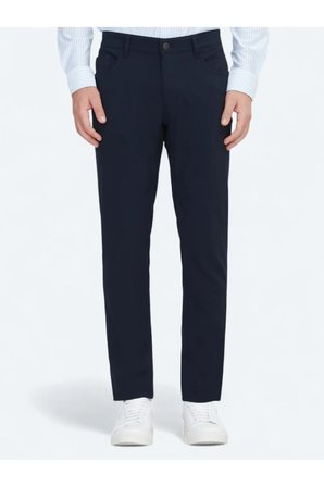 Lacivert Dokuma Slim Fit Casual Pantolon