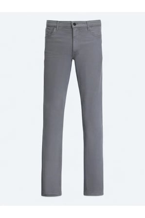 Antrasit Dokuma Slim Fit Casual Pamuk Karışımlı Pantolon