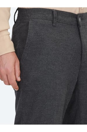 Antrasit Dokuma Jogging Fit Casual Yün Karışımlı Pantolon