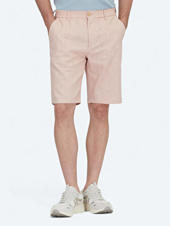 Somon Dokuma Jogging Fit Casual Pamuk Karışımlı Bermuda