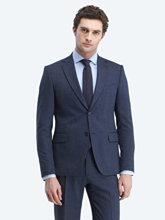 Açık Mavi Düz Regular Fit Dokuma Klasik Pamuk Karışımlı Gömlek