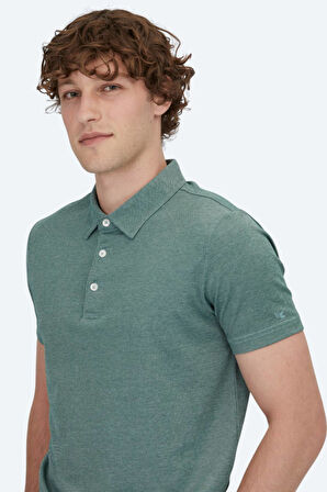 Yeşil Polo Yaka Pamuk Karışımlı T-Shirt