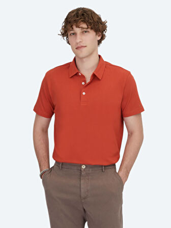 Tarçın Polo Yaka Pamuk Karışımlı T-Shirt