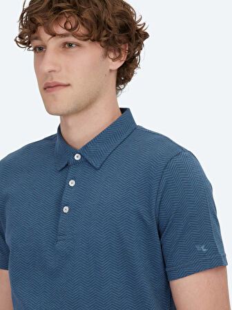 Lacivert Polo Yaka %100 Pamuk T-Shirt