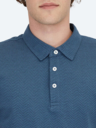 Lacivert Polo Yaka %100 Pamuk T-Shirt