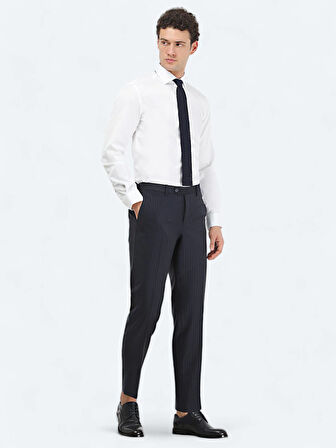 Beyaz Düz Regular Fit Dokuma Klasik %100 Pamuk Gömlek