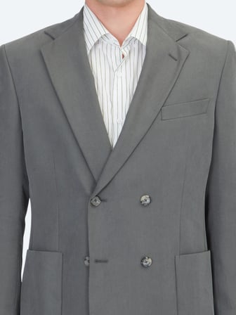 Haki Çizgili Modern Fit Takım Elbise