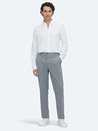 Beyaz Regular Fit Dokuma Casual Gömlek