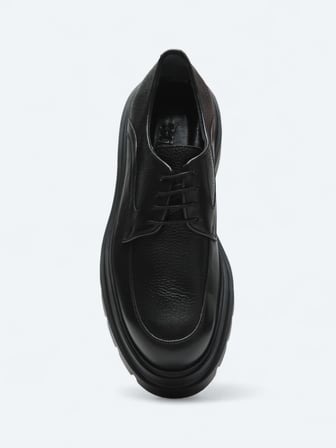 Siyah Deri Smart Casual Ayakkabı