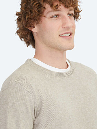 Vizon Bisiklet Yaka Jakarlı Triko Kazak