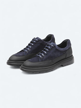 Lacivert Deri Smart Casual Ayakkabı