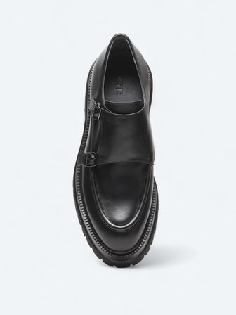 Siyah Deri Smart Casual Ayakkabı