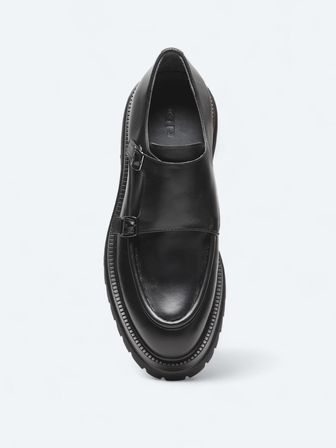 Siyah Deri Smart Casual Ayakkabı