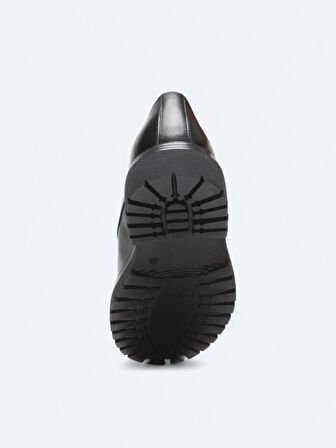 Siyah Deri Smart Casual Ayakkabı