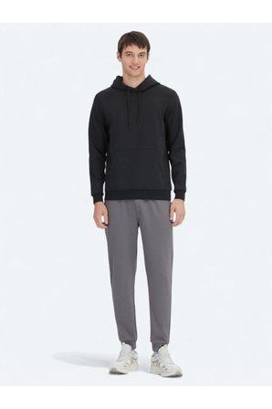 Siyah Kapüşonlu Sweatshırt