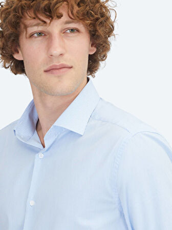 Mavi Regular Fit Dokuma Klasik %100 Pamuk Gömlek