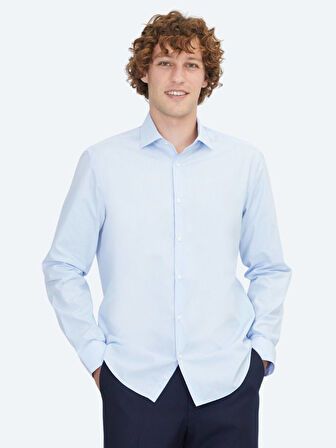 Mavi Regular Fit Dokuma Klasik %100 Pamuk Gömlek