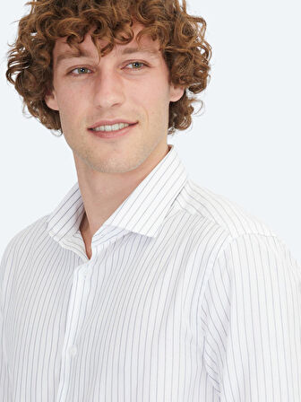 Mavi Regular Fit Dokuma Klasik %100 Pamuk Gömlek