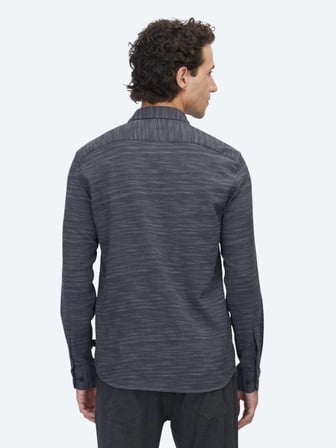 Antrasit Regular Fit Dokuma Casual Pamuk Karışımlı Gömlek