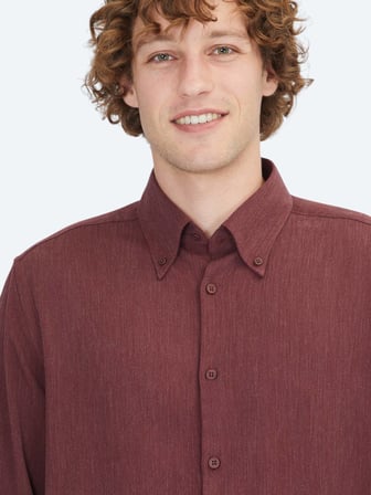 Bordo Regular Fit Dokuma Casual Gömlek