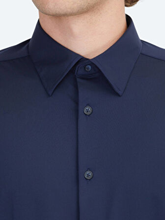 Lacivert Regular Fit Casual Gömlek