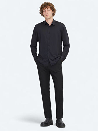 Siyah Regular Fit Casual Gömlek
