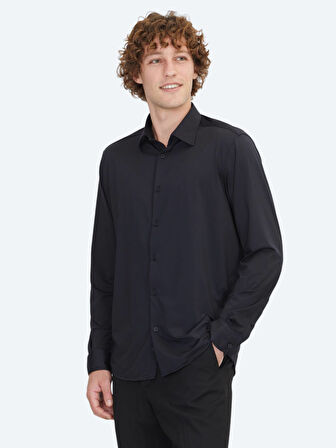 Siyah Regular Fit Casual Gömlek