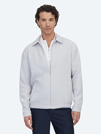 Gri Regular Fit Dokuma Overshırt